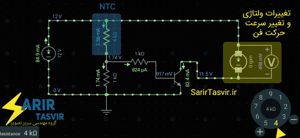استفاده از ترمیستور NTC به عنوان کنترل کننده سرعت فن
