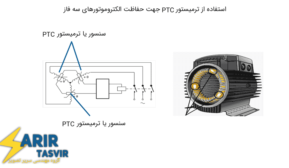 استفاده از PTC جهت کنترل دمای سیم پیچ الکتروموتور در مصارف صنعتی